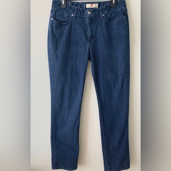 Levi’s Jeans 525 12 31x28 Perfect Waist Mid Rise Straight Leg Blue Denim Flap - Picture 3 of 8